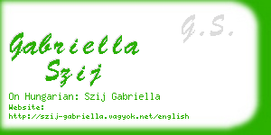 gabriella szij business card